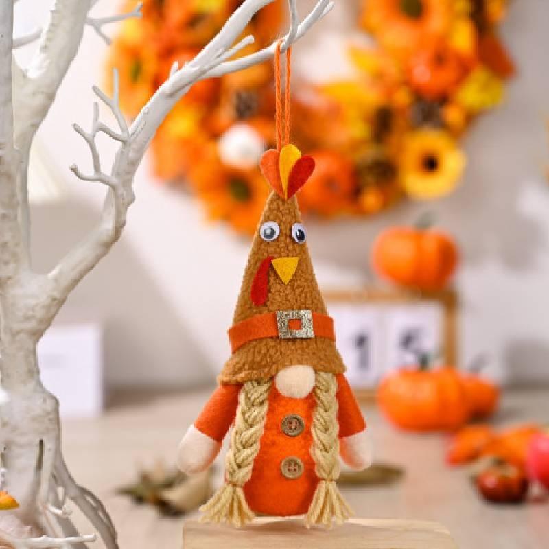 

Festival Harvest Decoration Rudolph Turkey Hat Light Pendant Faceless Doll Dwarf светло-коричневого