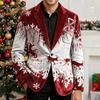 Men's Printing Corduroy Warm Pocket Suit Jacket Cardigan Men's Casual Suit
