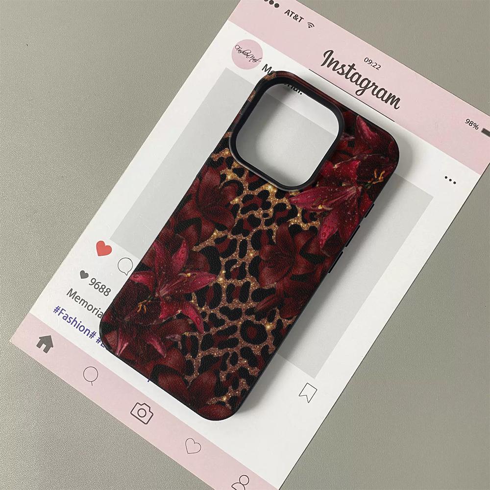 Sexy luipaardprint bloemen Telefoonhoesje Geschikt Voor IPhone 17 Pro Max Air 16 15 Plus 14 13 12 11 Hoesje Cover Voor IPhone 16 Plus