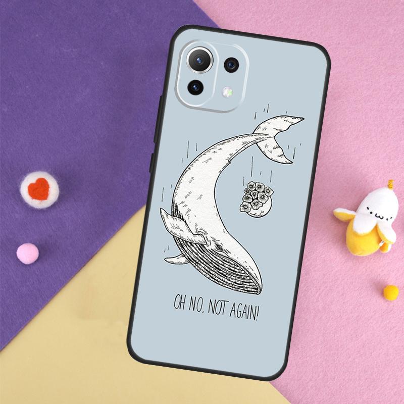 Cartoon Whale Case For Xiaomi 15 13 14 Ultra 14T 11T 12T 13T Pro POCO X7 Pro X3 X5 X6 F5 F6 M6 Pro Cover