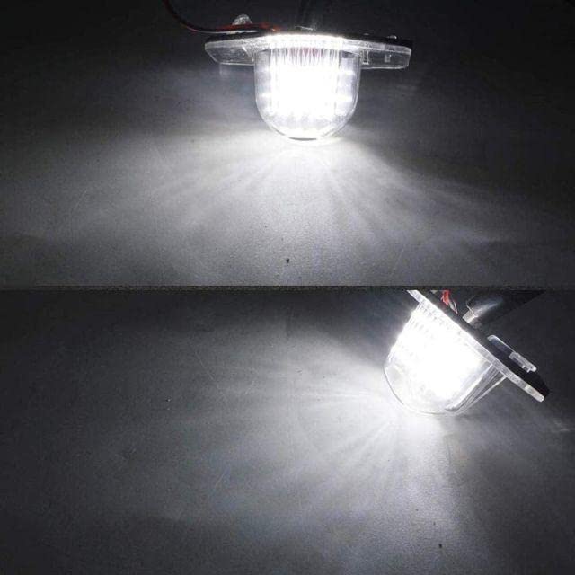 VISPREA Honda LED License Plate White Direct 12V 18 LEDs Per Set of Compatible with C154 Lights, LED, Replacement, 3W, Side, 2, Stepwgn, Odyssey, Fit,