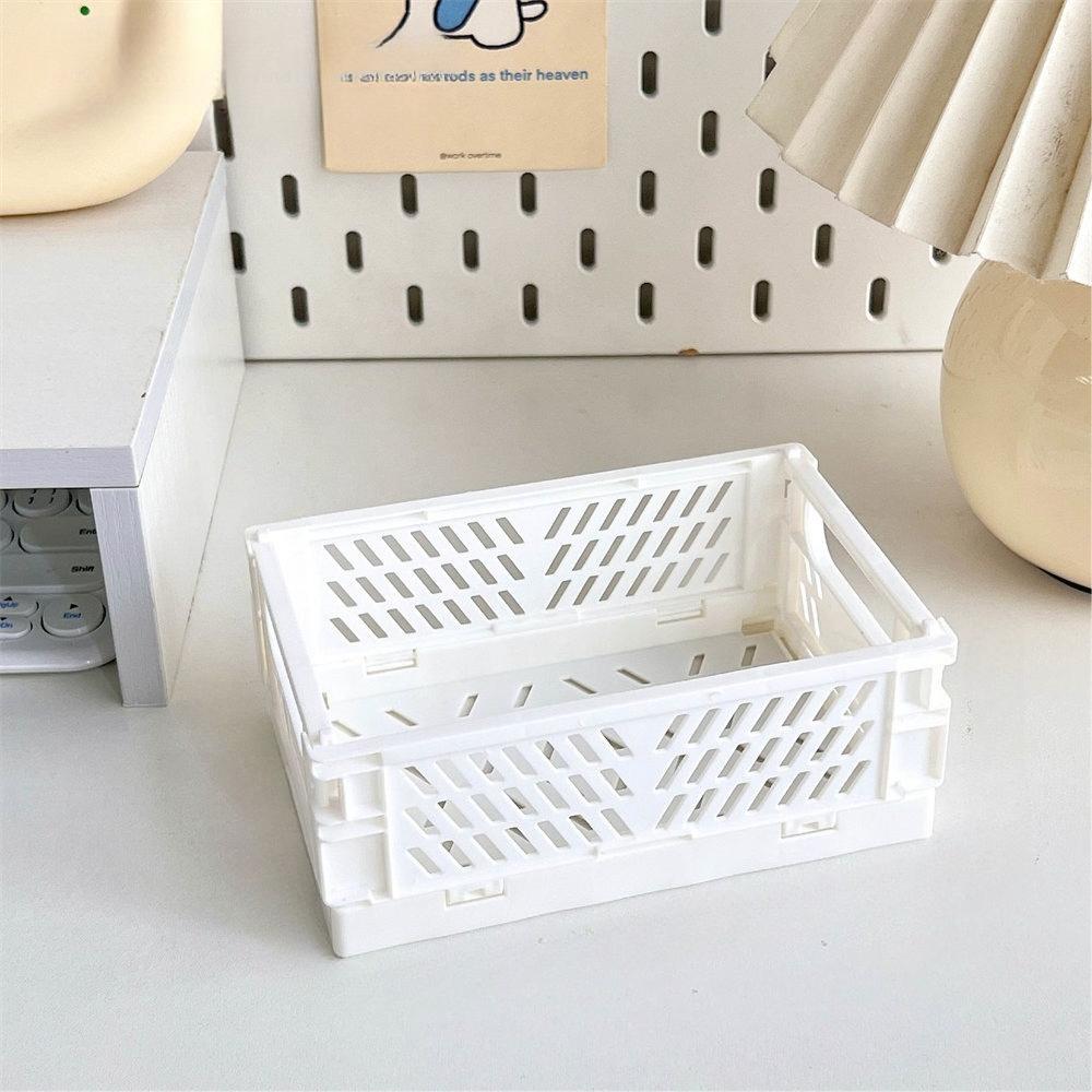 1PC Mini Folding Upgrade Thickened Storage Frame, Simple Basic and Versatile Style, Suitable for Hand Account Tape Sticker Material Storage белый
