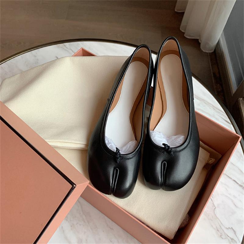 Fashion 2024 Spring New European and American Split Toe Single Shoes Women's High Heel Sheepskin Pig Feet Shoes