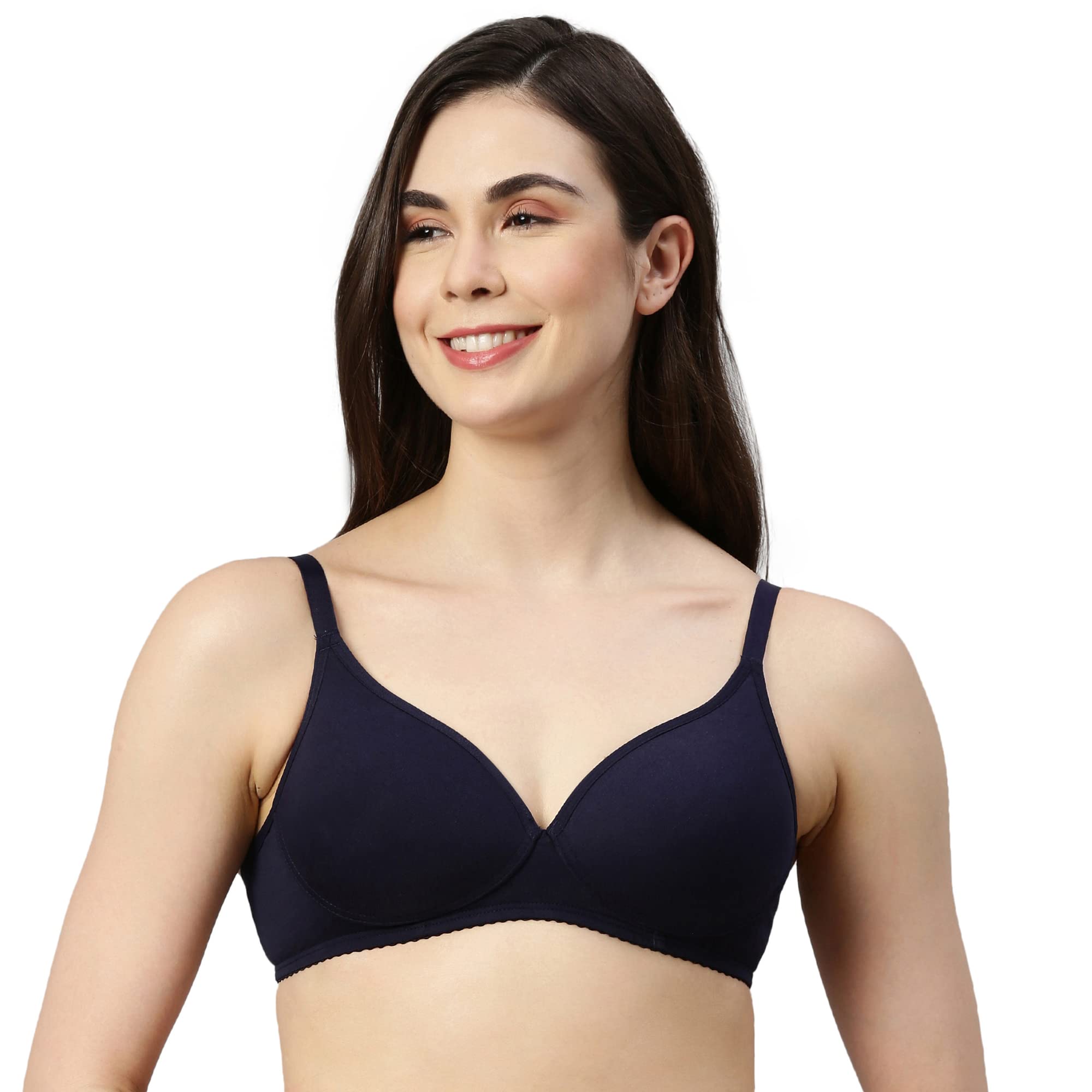 

Enamor A039 Perfect Coverage Supima Cotton T-Shirt Bra- Padded Wirefree & Medium Coverage 34D