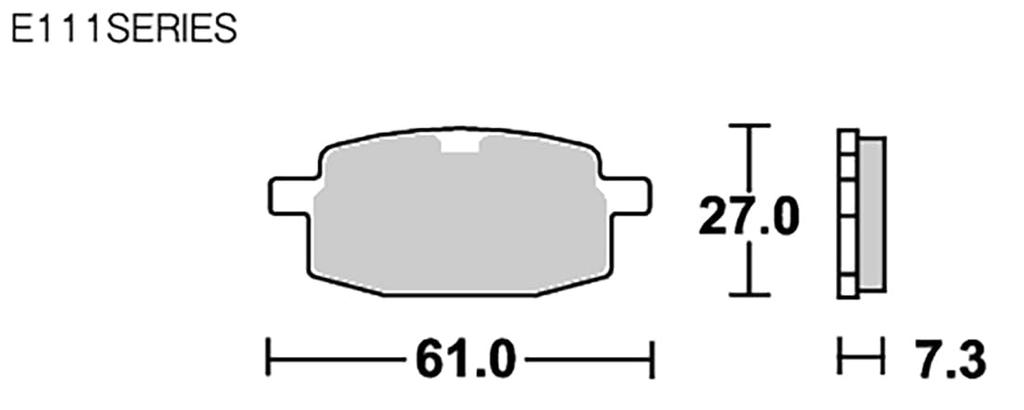 KITACO SBS Brake Pad E111 Ceramic JOG Series Axis 50/90/100