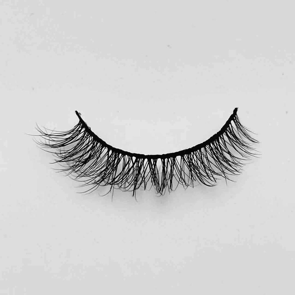 New Product 12mm Natural Mink Hair False Eyelashes European And American Eyelashes Hard Stem Short Eyelashes False Eyelashes
