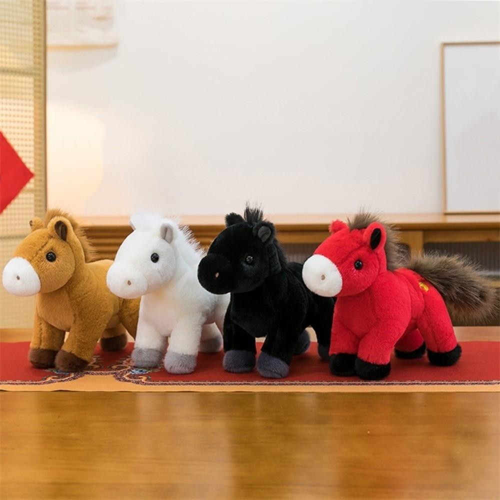 Cute Lucky Horse Plush Toys Good Luck Zodiac Pony Figurine 2026 Horse Plush Doll  Birthday Gift