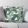 Banana Leaves Pillowcase Polyester Linen Velvet Pattern Zip Decor Pillow Case Sofa Seater Cushion Cover