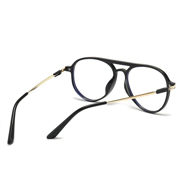 Vintage Lesebrille mit Doppelsteg für Herren Anti-Blaulicht Quadratischer Rahmen Alterssicht Brille