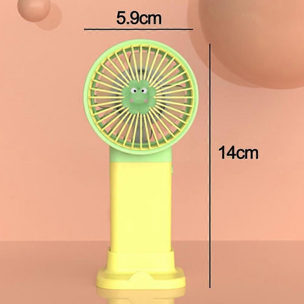 Portable Handheld Fan, Operated Rechargeable Personal Fan,  For Outdoor Travel Activities-Green