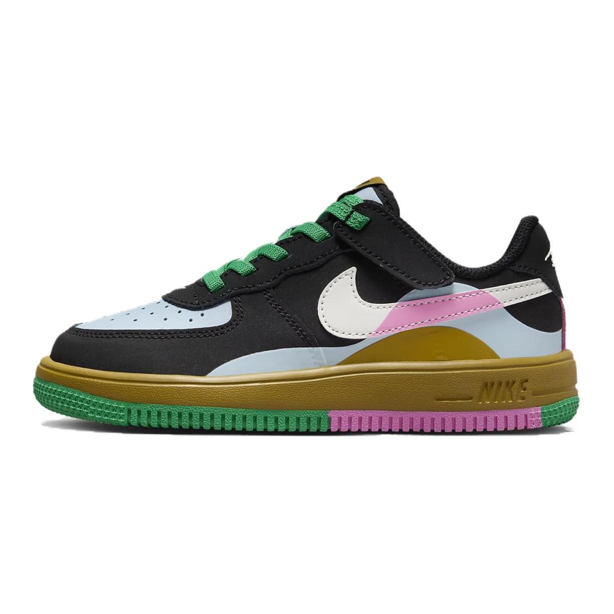

Новые Nike Air Force 1 LV8 2 EasyOn Износостойкие Дышащие Низкие Кеды для Скейтборда Черно-Синие Детские FN0410-001 35