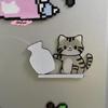 M-Cat Pushing Vase Refrigerator Magnets Home Decor Fridge Magnet Cat Whisker Collection Memorial Box Home Office Decor For Gift