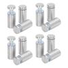 12Pcs Standoff Screws Stainless Steel Wall Sign Advertising Hardware Nail for Acrylic 19x40mm
