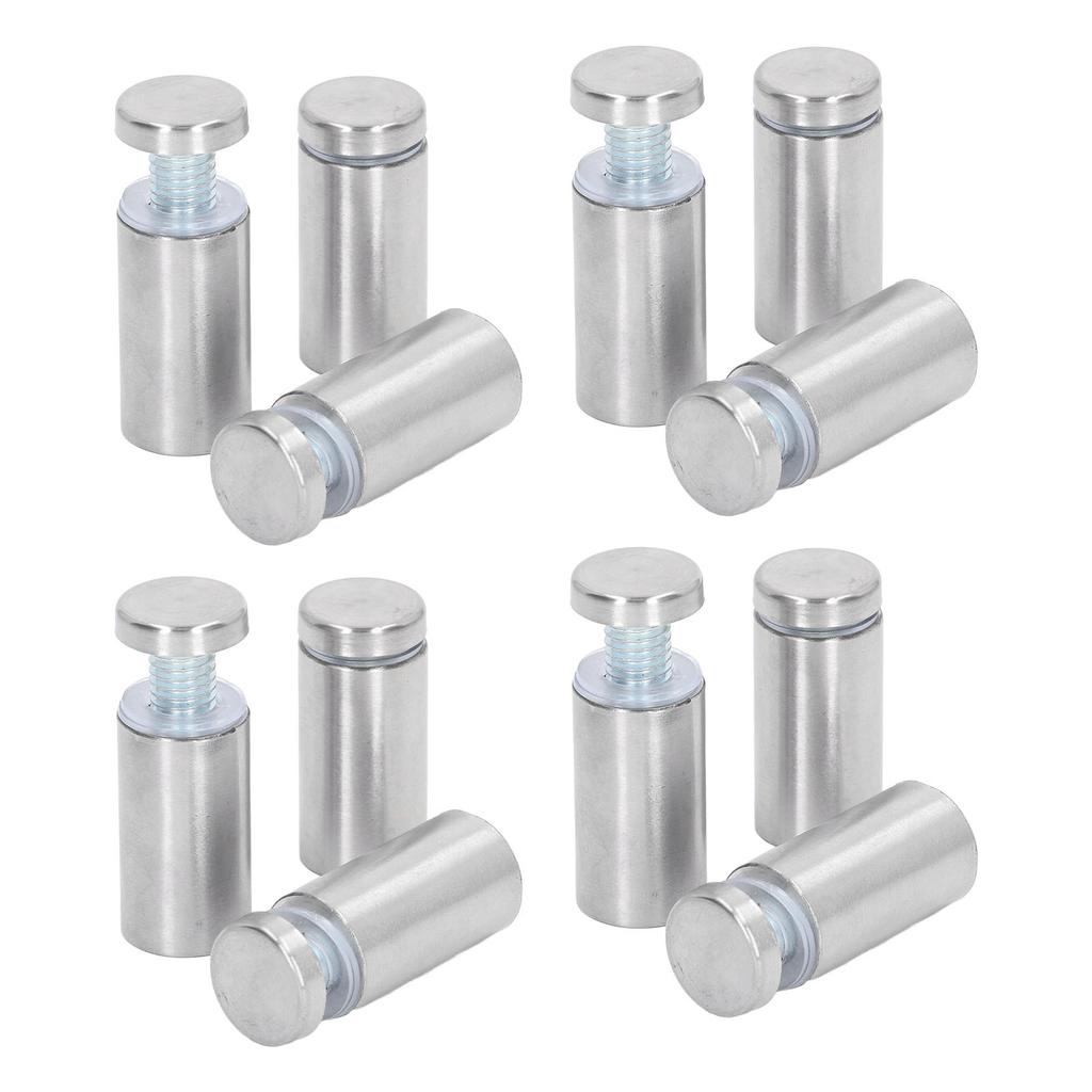 12Pcs Standoff Screws Stainless Steel Wall Sign Advertising Hardware Nail for Acrylic 19x40mm