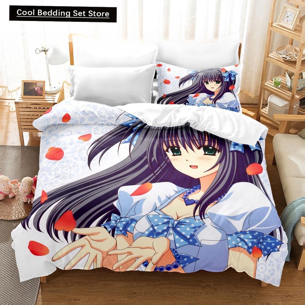New 3D Priningt Kawaii Girls Yae Sakura (Shuffle!) Bedding Set Cartoon Anime Three-piece Set Adult Kid Bedroom Duvetcover Sets