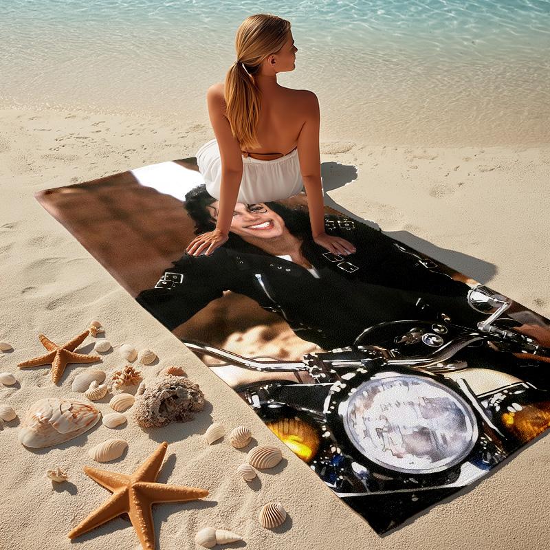 Moonwalk Performance Stylish Digital Printing Beach Towel Quickdrying Absorbent Blanket For Beach Pool Gym Travel