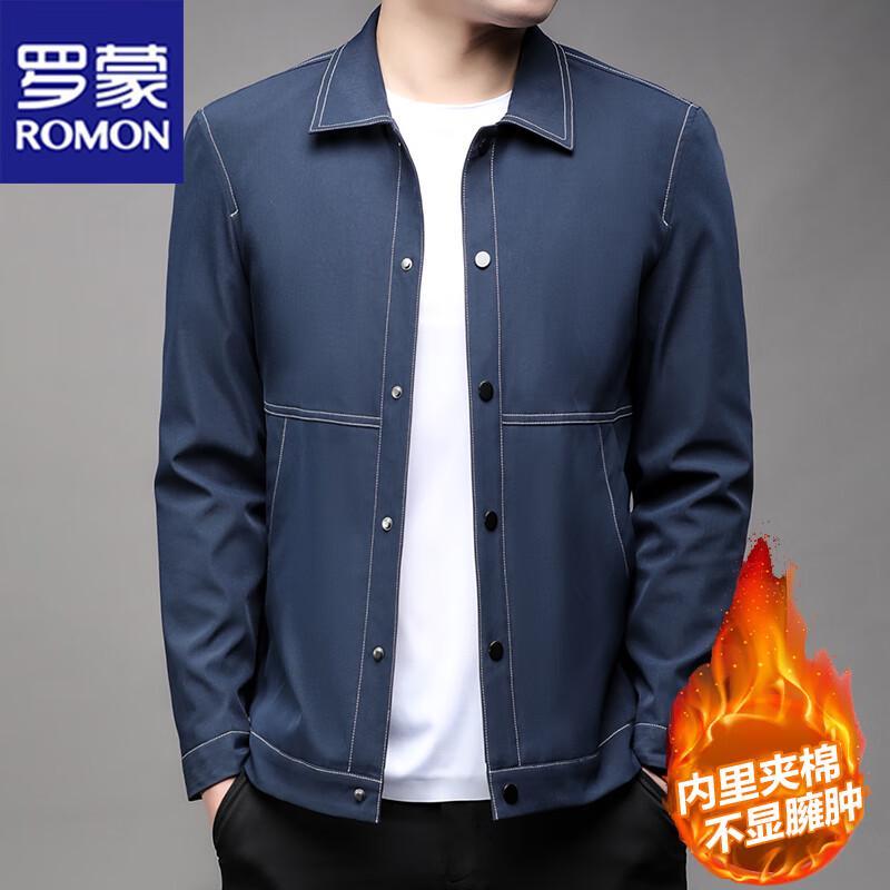 ROMON Men's Casual Loose Fit Padded Jacket