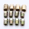 12x 1/4" Brake Line Fittings Brass Unions 7/16-24 Inverted Kit Adapter Auto Replacement