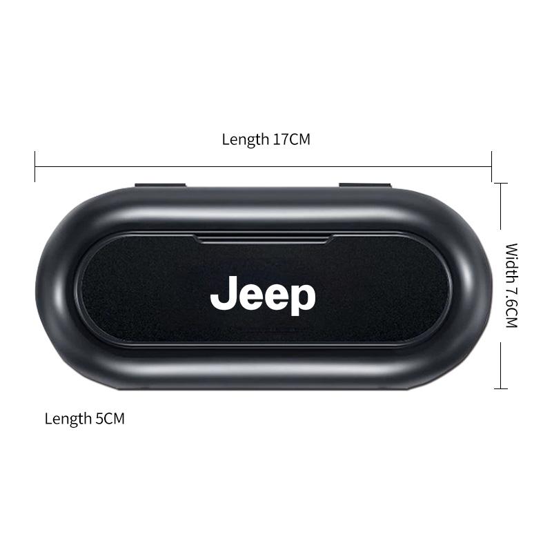 1Pcs Car Sun Visor Glasses Storage Box Holder Organizer Accessories For Jeep Wrangler Grand Cherokee Renegade Tyre Stem Air Caps