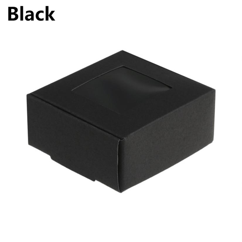 10Pcs Gift Box Packaging Clear Window Box Cardboard Kraft Paper Candies And Sweets Decorative Packing Wedding Favors Organizer