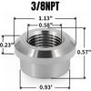Aluminum 3/8" NPT Female Weld on Bung Weldable Fitting 4PCS