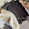 Sock Children - Warm Woolen Heavy-duty Retro Relief-punched Knitted Calf-length Socks That Slim The Legs and Keep Warm. Long Pile-up Socks.
