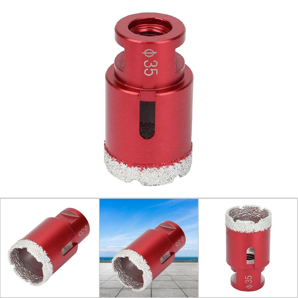 Broca Diamantada M14 Broca Núcleo Profissional Brasada a Vácuo(35 mm)