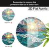 Acrylic Ocean Sunset Suncatcher Stained Glass Effect Window Hanging Ornament Nature Lover Gifts