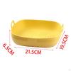 Air Fryer Silicone Bowl Vegetable Salad Heat Resistant Oven Baking Tray Yellow Round