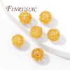 8mm 10mm Beads,Separators For Bracelets 18K Gold Plated Spacer Beads,Round Beads,DIY Jewelry Accessories,Necklace Findings