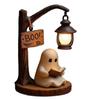 Schattige Spook Lezende Lantaarn Halloween Spook Lezen Nachtlampje