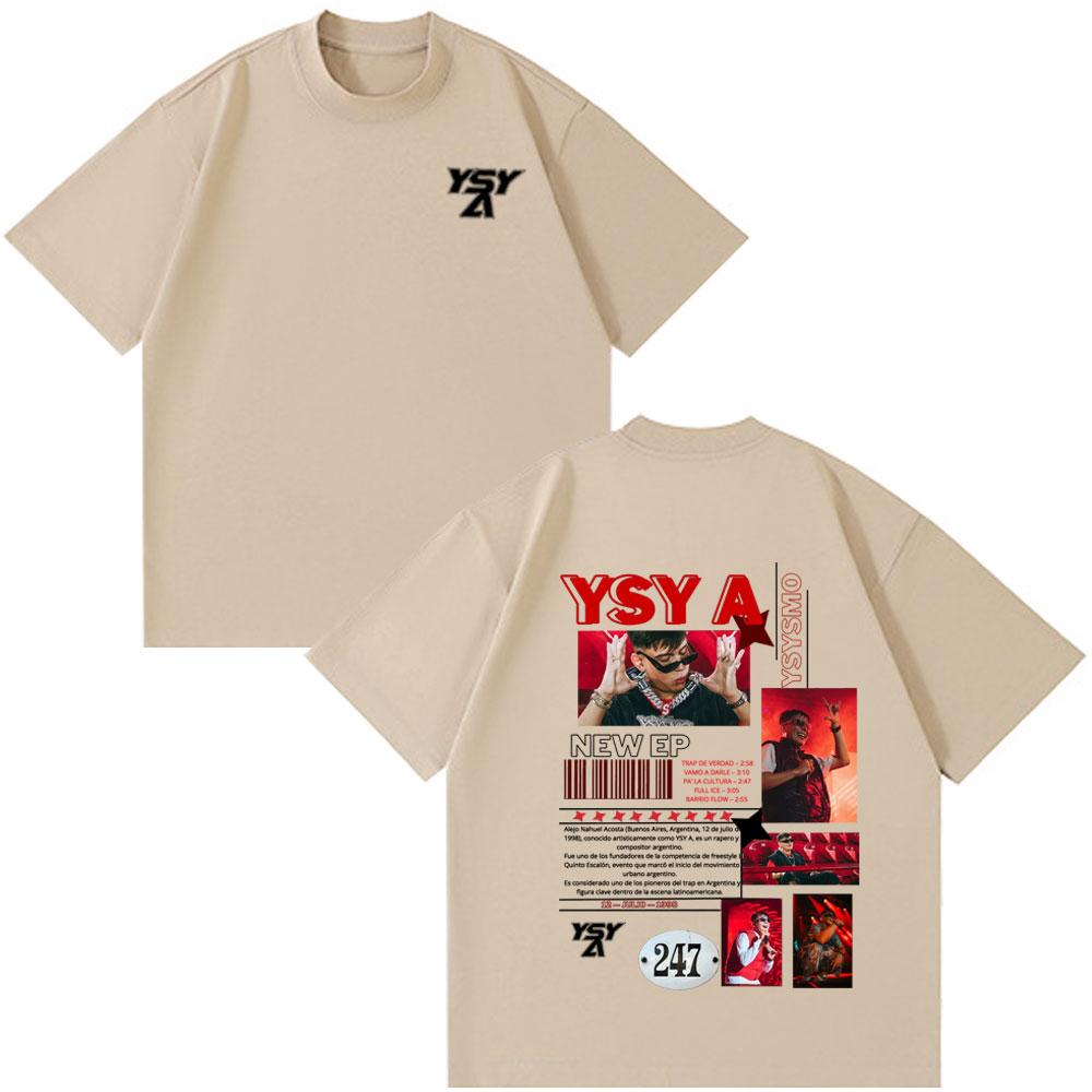 Rapper YSY A Tour Album 2026 Merch Funny Style T-shirts Unisex Women Clothing Hip Hop TShirt Summer Casual Cotton Oversized T-shirt
