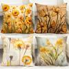 Popular S-SSaffron Cushion Cover Comfortable Reversible Pillow Cover Ideal for Car Sofa Bedroom & Beyond