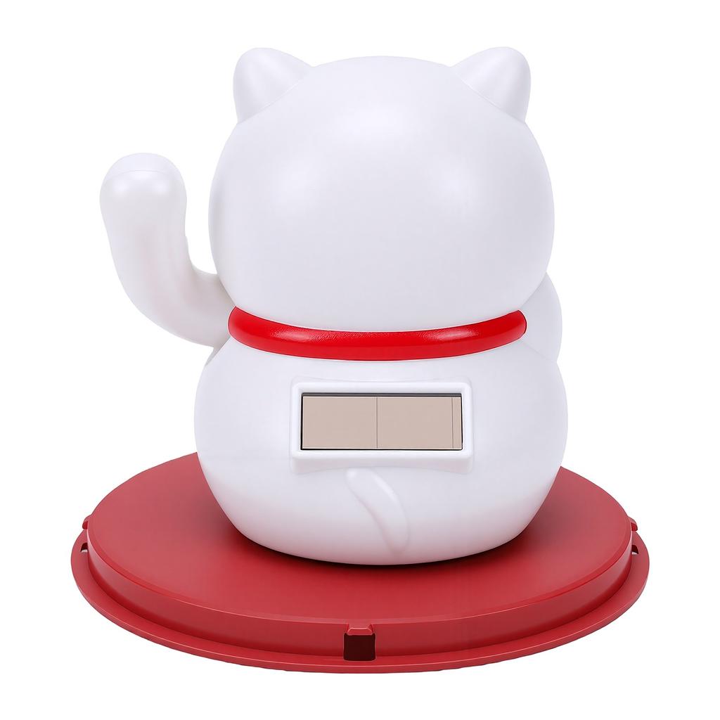 Solarbetriebene winkende Katzenfigur Glückskätzchen-Ornament für Auto-Armaturenbrett Schreibtisch Haus Tischdekoration