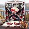 Personalized Flannel Throw Blanket,Arctic Monkeys Custom Printed Name, Cozy Plush Blanket For Home Use