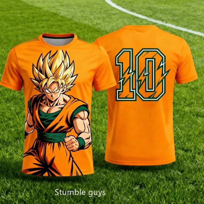 Children Dragon Ball Z Sportswear Trunks Krillin Kids Short Sleeve Tee Boys Football Star's Same Tshirt Man Clothes