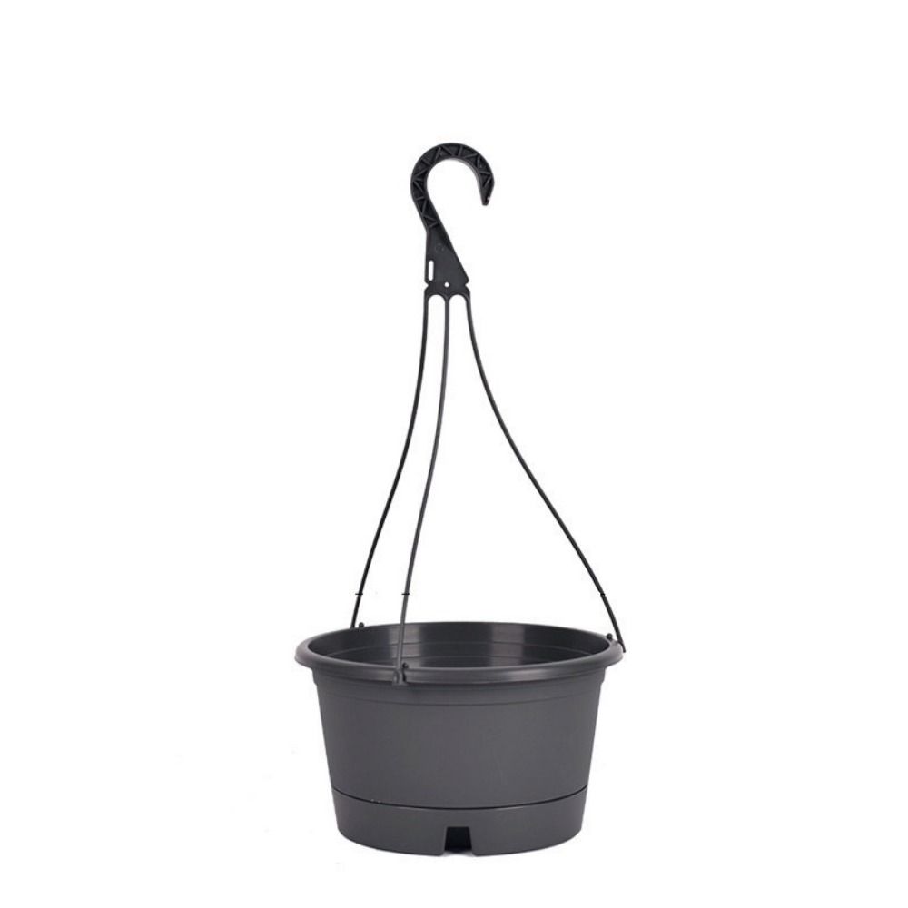 

Съемная подвесная корзина Круглые цветочные горшки Утолщенный настенный цветочный горшок Уличный L серый