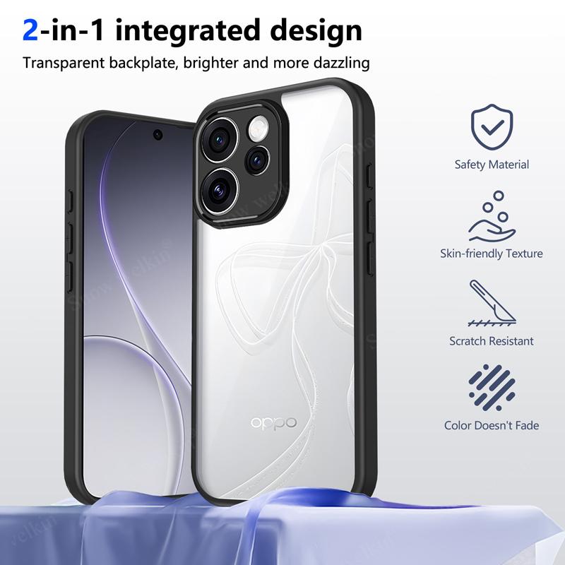 Transparent Silicone Case For Oppo Reno 15 Reno15 Pro F FS mini Max 15F 15C 15FS Reno15F PC Back TPU Bumper Phone Cases Cover