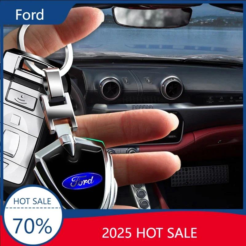 2025 Hett För Ford Ny Lyxig Metalllogotyp Nyckelring Bilnyckelring För Ford Focus 2 MK2 3 4 MK3 MK4 ST Mondeo Festiva Fusion Kostym Fies