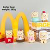 Bear Butter Cute Donut Burger Swing Food Series Model Ornament Set Desktop Decor