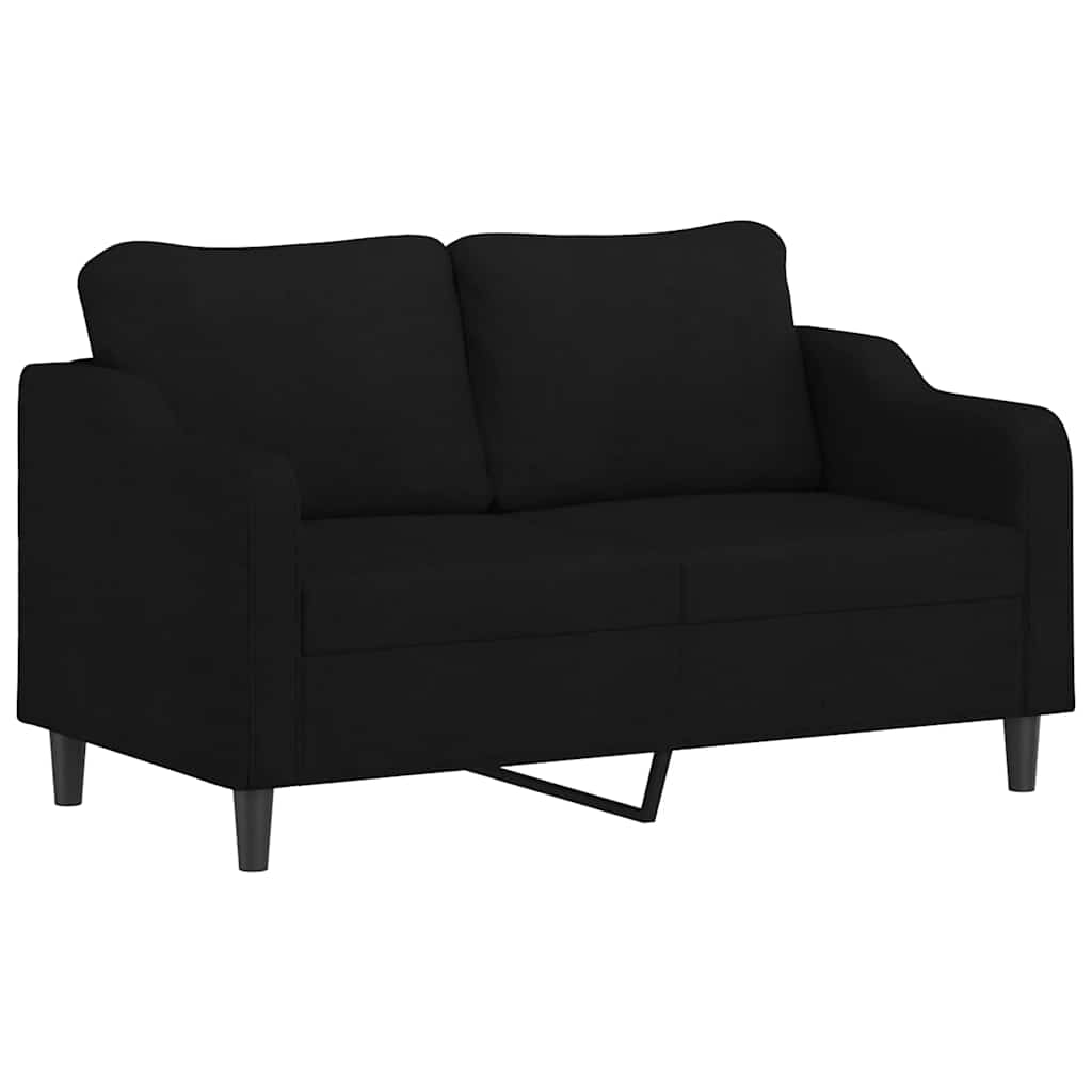 Vidaxl 2-Seater Sofa, Black, 140 Cm, Upholstered In Fabric