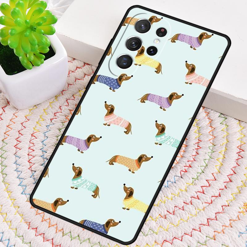 Dachshund Cute Dog Puppy Phone Case for Samsung Galaxy note 10 pro S26 Ultra S23 S24 FE S25 S21 S22 PLUS shockproof Cove