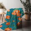 Plush Velvet Floral Blanket with Large Red Roses for Sofa Bed Living Room Bedroom Decoration Gift