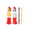 MOC Medieval Military Building Blocks Anime Character Accessories Gold Weapon Tomahawk Sword Gun Helmet Toy Gift R053 Mini Brick
