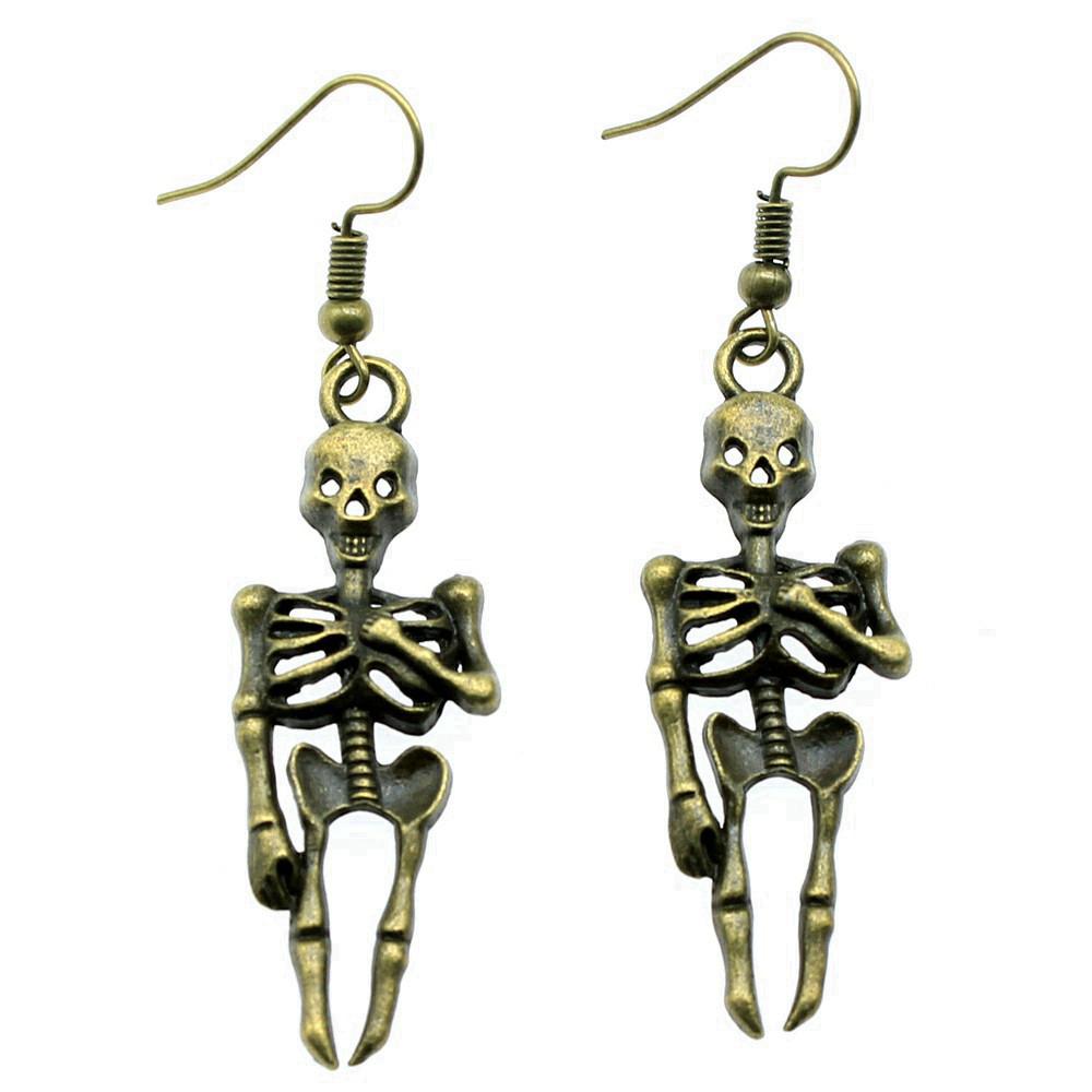 Halloween Charm Dangle Earrings Gothic Crescent Drop Earrings Dark Witchy Occult Jewelry
