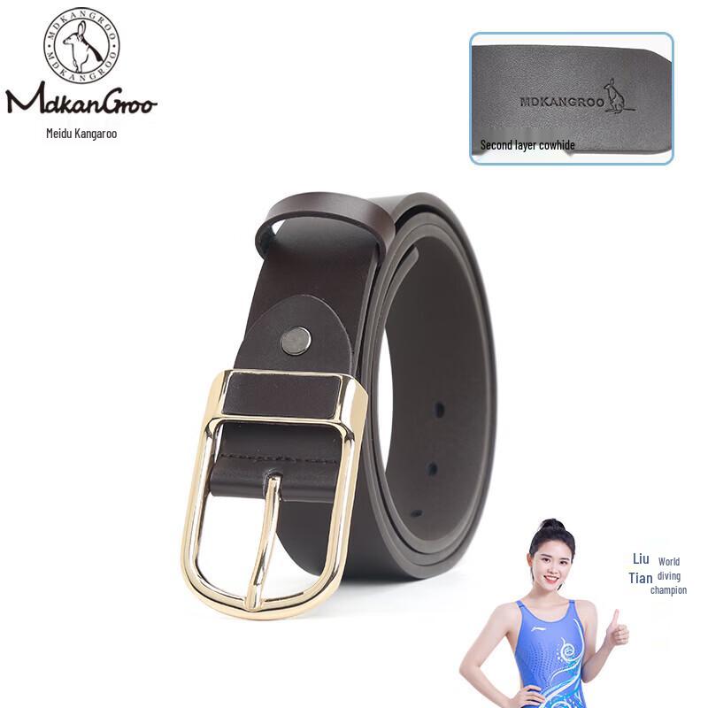 Мужской кожаный ремень Meidu Kangaroo в стиле Business Casual 130cm