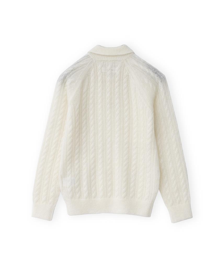 Beulaunyadeu W Cable Pique Knit, Ivory