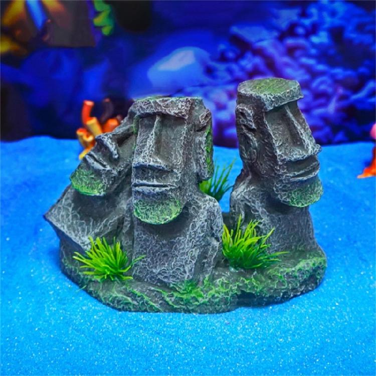 Unique Stone Statue for Aquariums Decoration Resin Sculpture Statue Ornament for Home and Office Fishtanks Landscape