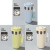 Modern Double Wall Insulated Coffee Mug With Straws For Home Office Use
