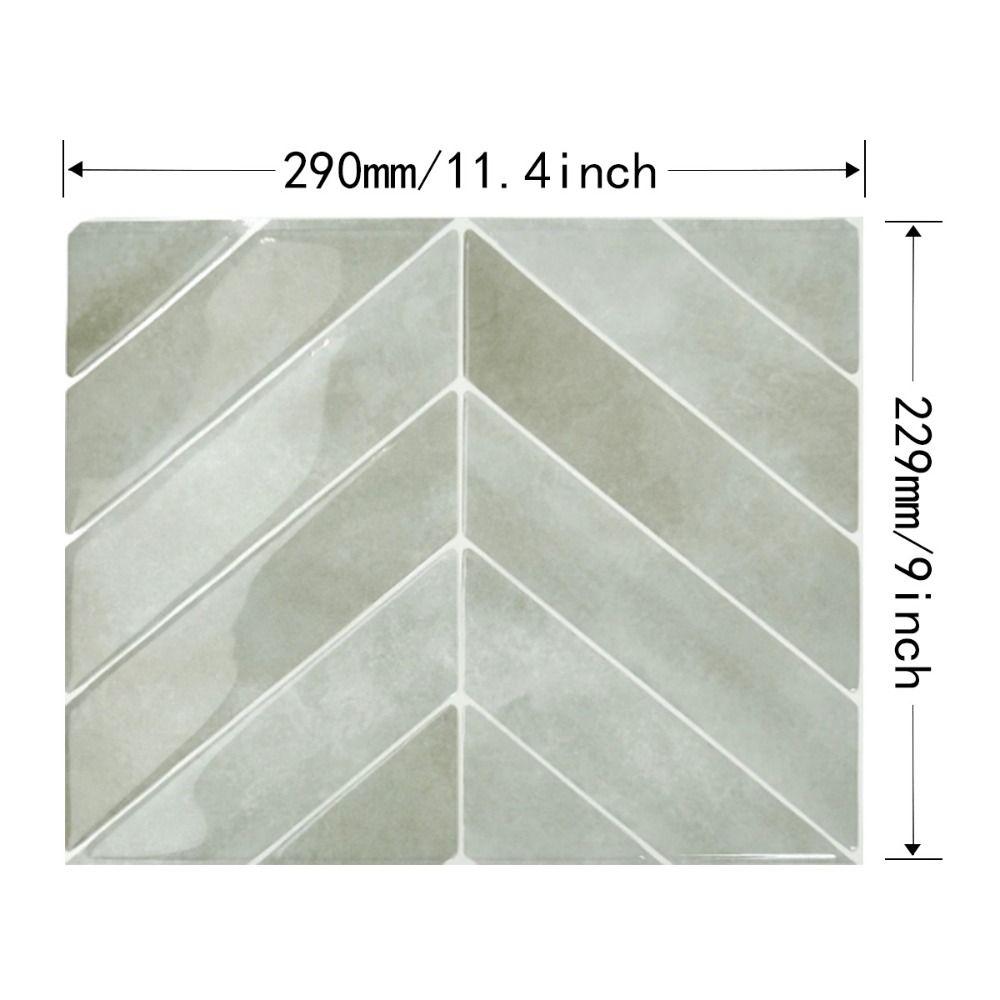 Self-adhesive Wallpaper 11.4" x 9" Stick Tile Peel and Stick Backsplash  for Kitchen Bathroom